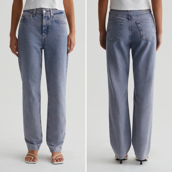 NEW AG Clove Relaxed Vintage Straight Jeans Moonwash Illusion Size 27 - Picture 3 of 12